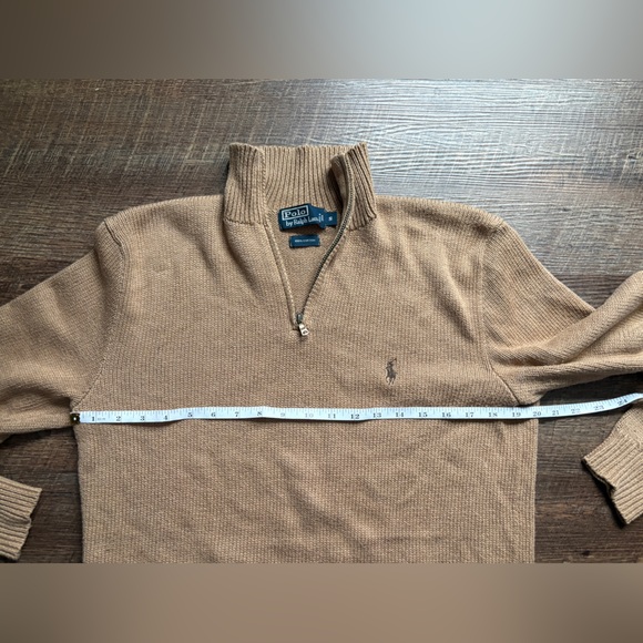 vintage Ralph Lauren POLO 1/4 zip sweater sz S EUC 100% cotton preppy Old Money - Picture 12 of 15